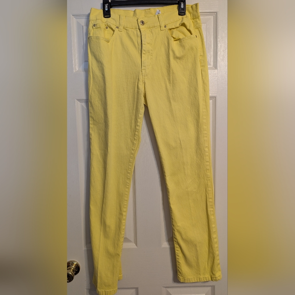DG2 by Diane Gilman Sunny Yellow Pants EUC